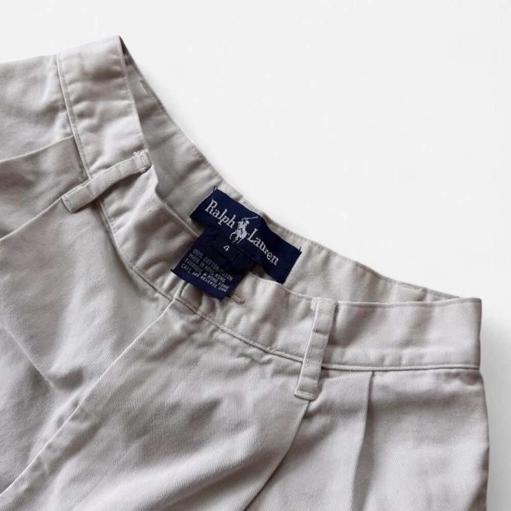 Vintage 90s Polo Ralph Lauren cream tan long shorts